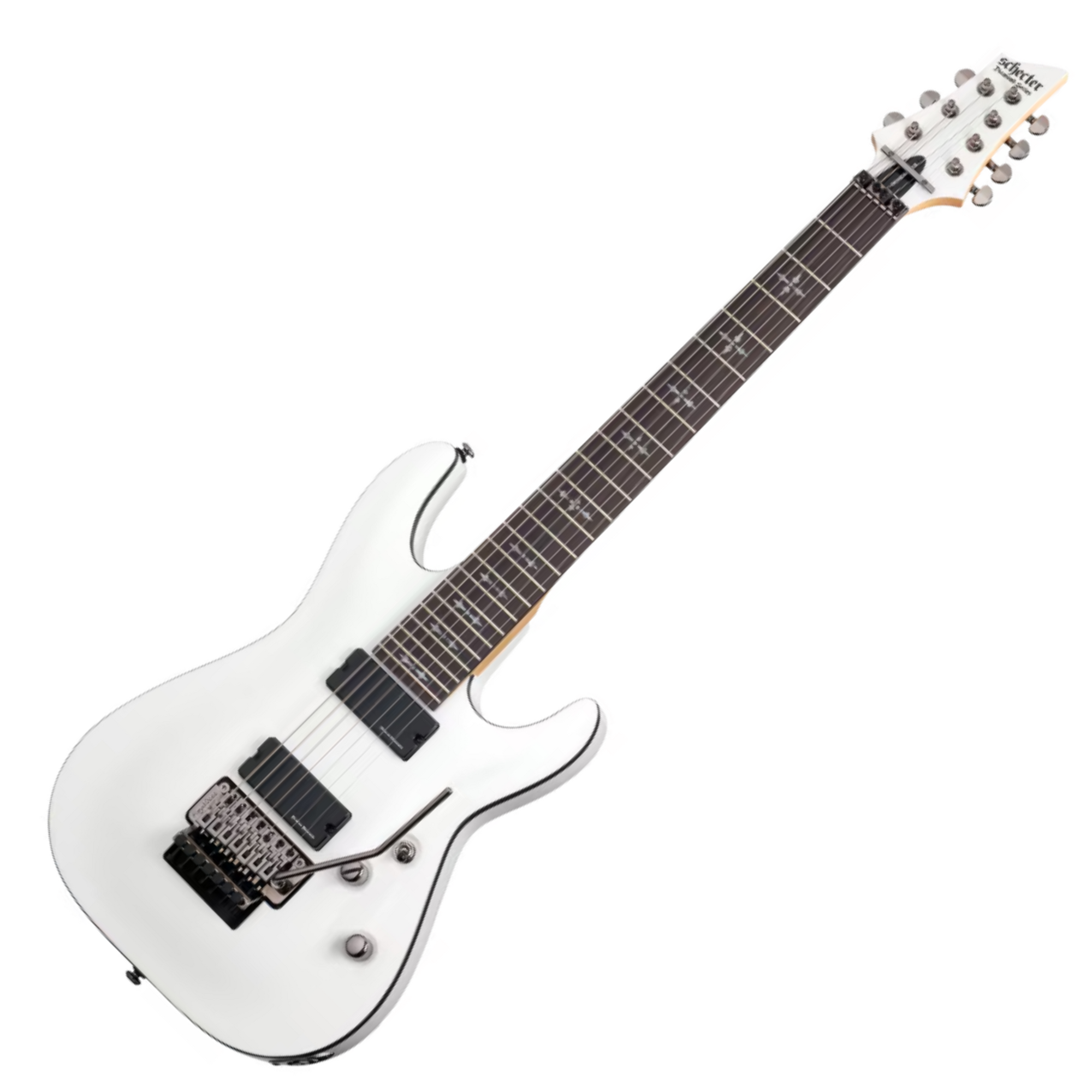 Guitarra Schecter Demon-7 FR Vintage White 7 Cordas #3250 Idn - Imagem 2