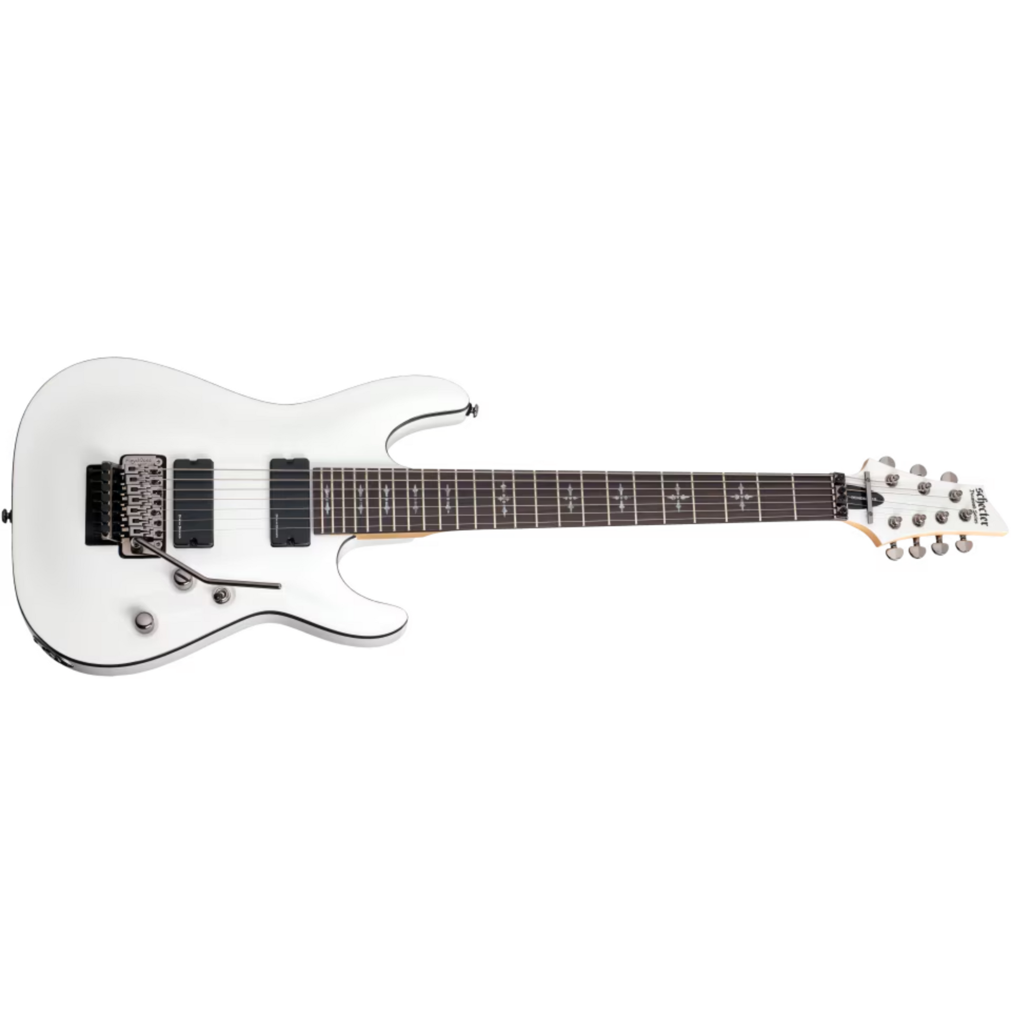 Guitarra Schecter Demon-7 FR Vintage White 7 Cordas #3250 Idn - Imagem 3