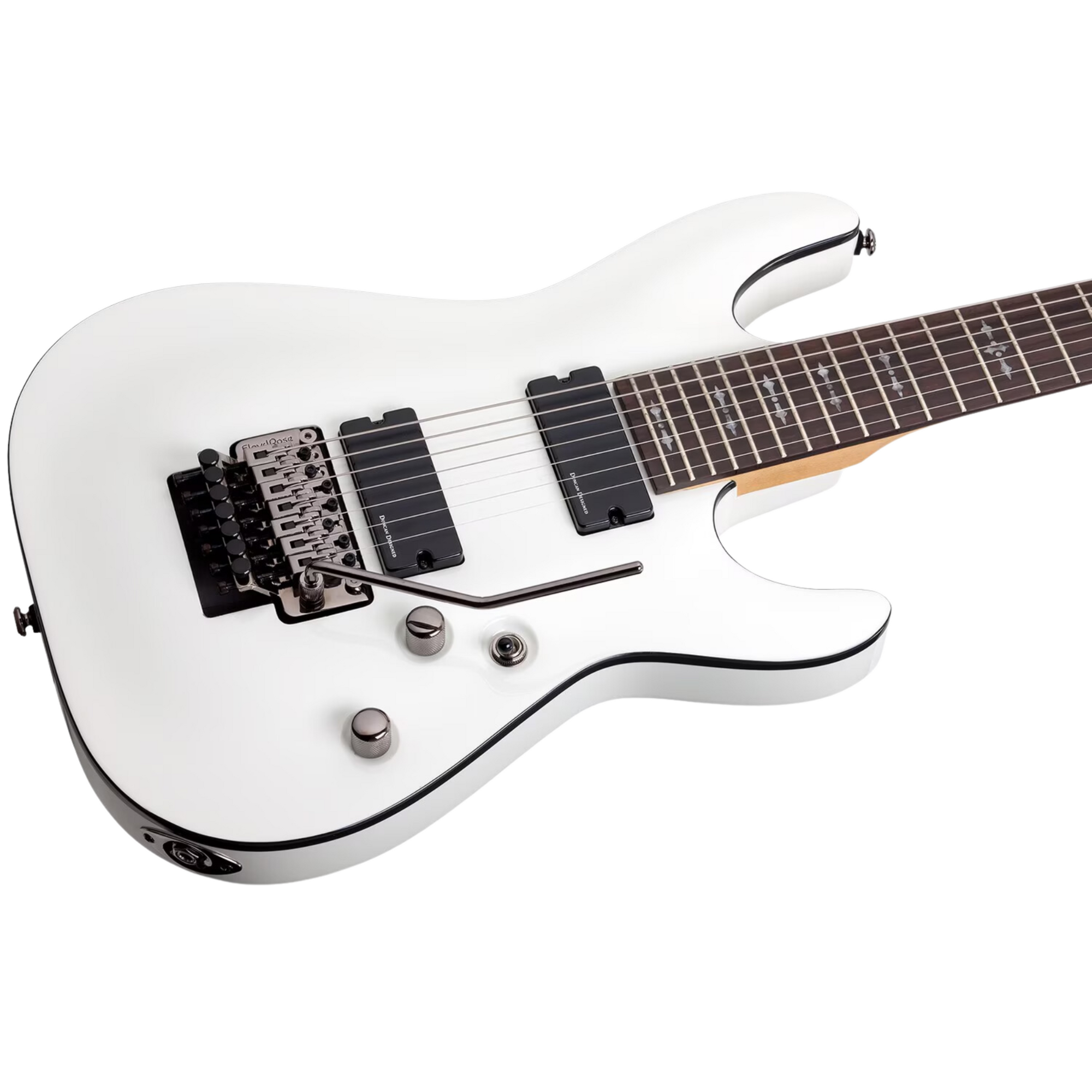 Guitarra Schecter Demon-7 FR Vintage White 7 Cordas #3250 Idn - Imagem 5