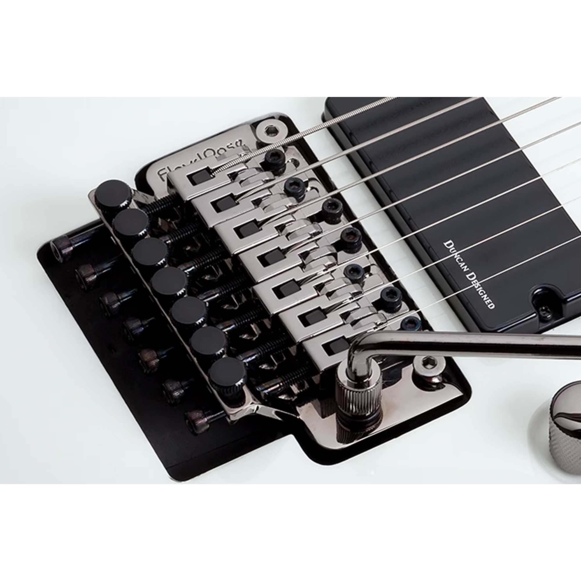 Guitarra Schecter Demon-7 FR Vintage White 7 Cordas #3250 Idn - Imagem 7