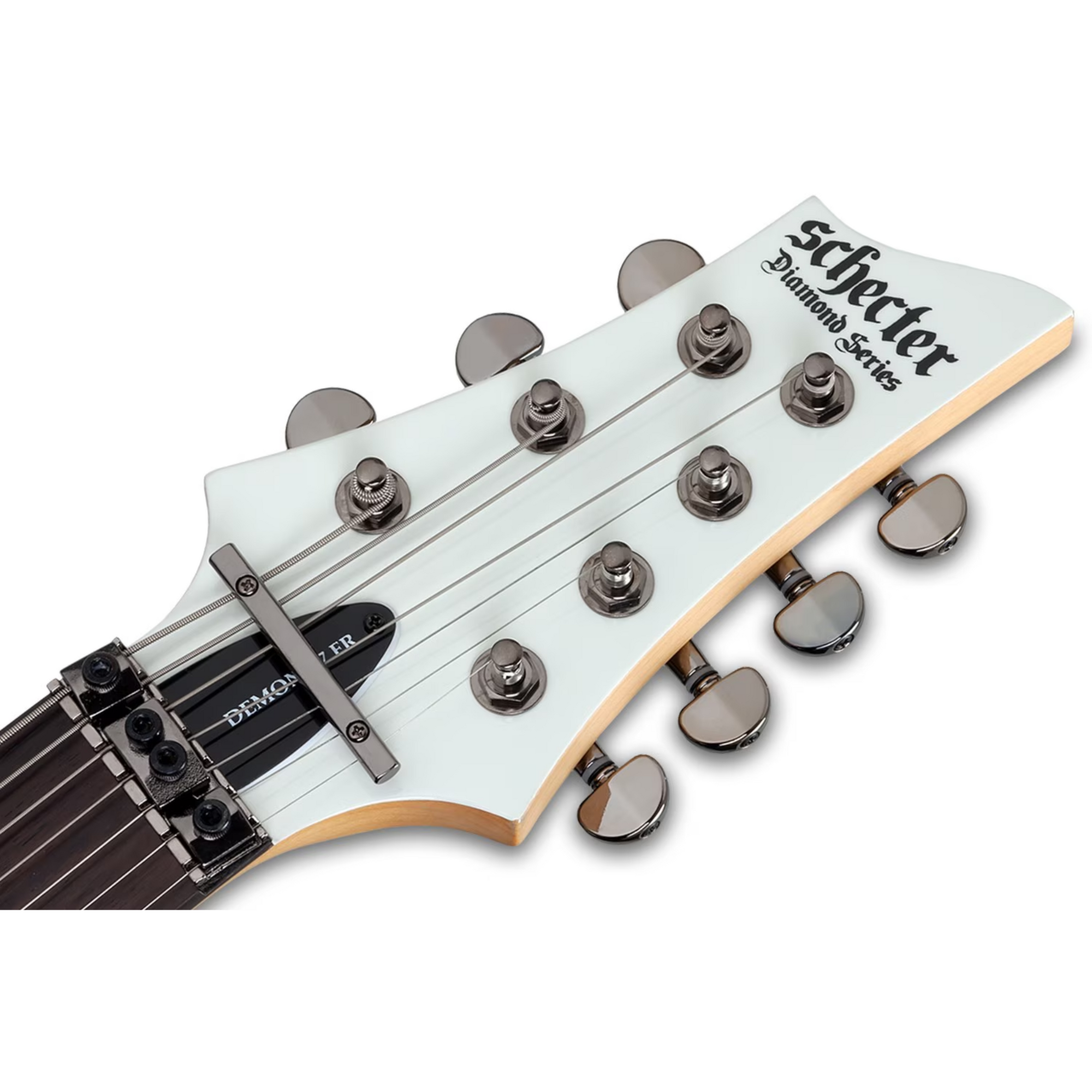 Guitarra Schecter Demon-7 FR Vintage White 7 Cordas #3250 Idn - Imagem 8