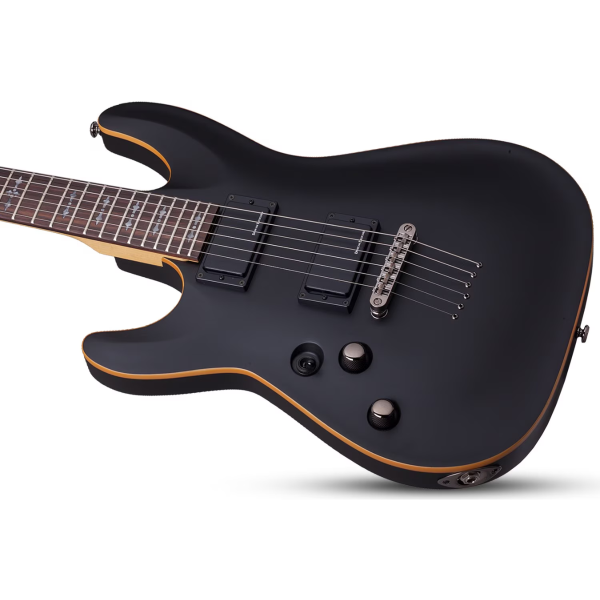Guitarra Schecter Demon-6 LH Satin Black #3665 - Imagem 2