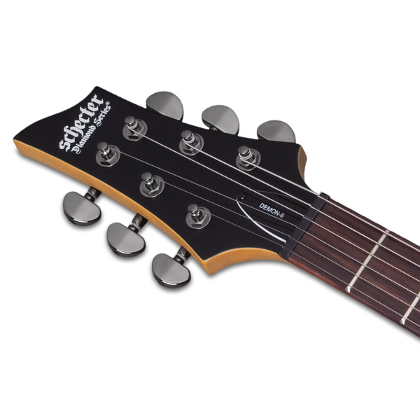 Guitarra Schecter Demon-6 LH Satin Black #3665 - Imagem 4