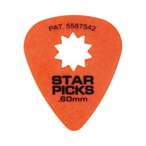 Kit Com 12 Palhetas Star Picks #30022 60MM Orange