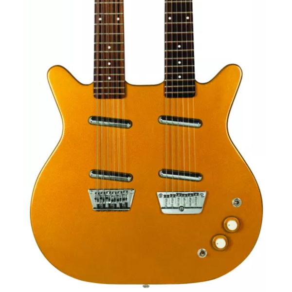Guitarra Danelectro Doubleneck 6/12 Strings - Gold - Imagem 2