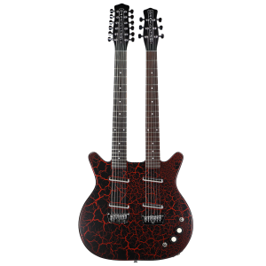 Guitarra Danelectro Doubleneck 6/12 Strings - Red Crackle