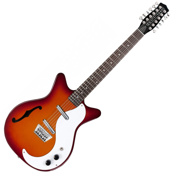 Guitarra Danelectro Semi-Hollowbody 12 C - Cherry Sunburst - Imagem 2