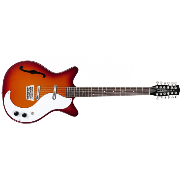 Guitarra Danelectro Semi-Hollowbody 12 C - Cherry Sunburst - Imagem 3