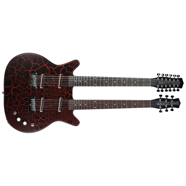 Guitarra Danelectro Doubleneck 6/12 Strings - Red Crackle - Imagem 4