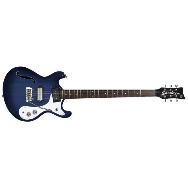 Guitarra Danelectro 66 BT Barítone - Transparent Blue - Imagem 4