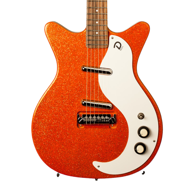 Guitarra Danelectro '59 M NOS+ Orange Metalflakes - Imagem 4