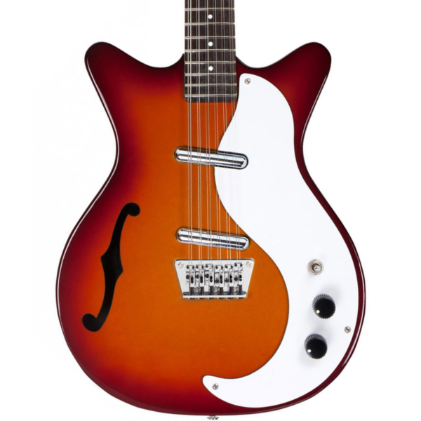 Guitarra Danelectro Semi-Hollowbody 12 C - Cherry Sunburst - Imagem 4