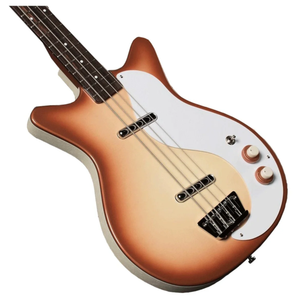 Contrabaixo Danelectro '59 DC Long Scale Bass Copper Burst - Imagem 7