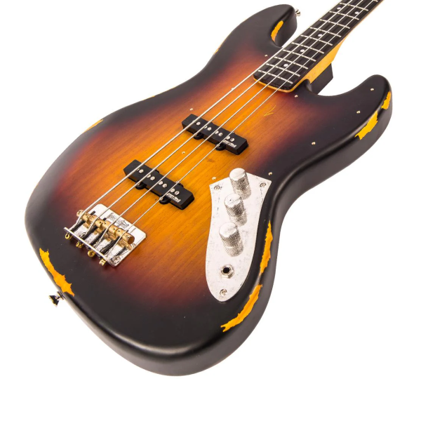 Contrabaixo Vintage Icon VJ74JP Distressed Sunset Sunburst - Imagem 5