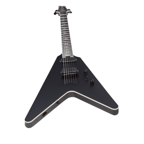 Guitarra Schecter V-1 SLS Elite Evil Twin Satin Black #1346 - Imagem 2