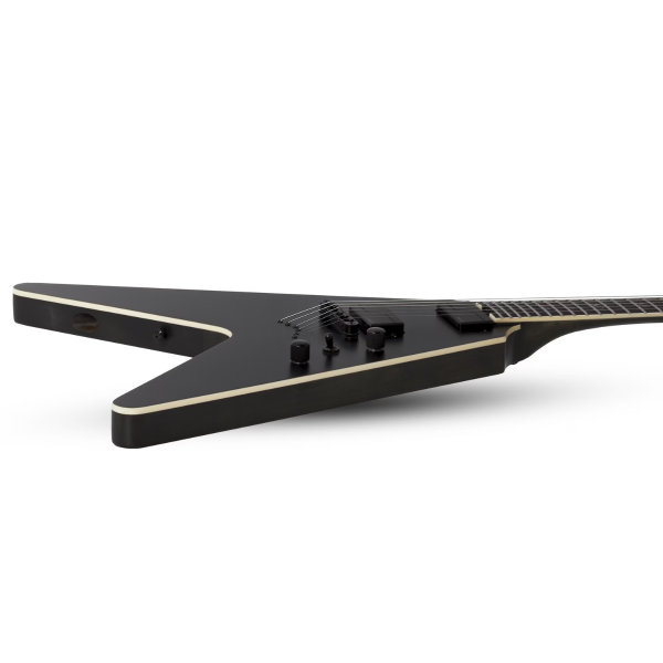 Guitarra Schecter V-1 SLS Elite Evil Twin Satin Black #1346 - Imagem 4