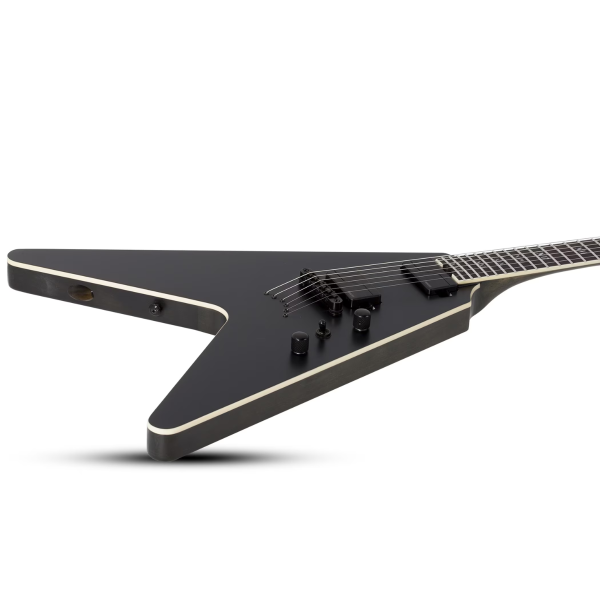 Guitarra Schecter V-1 SLS Elite Evil Twin Satin Black #1346 - Imagem 5