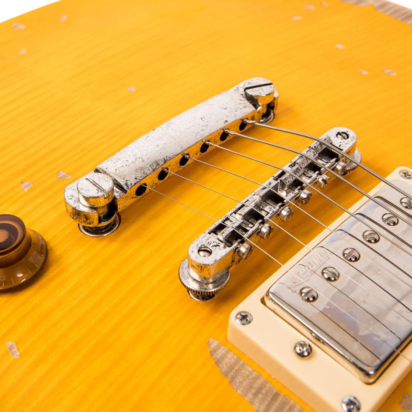 Guitarra Vintage Icon V100MRPGM LP Distressed Lemon Drop - Imagem 5
