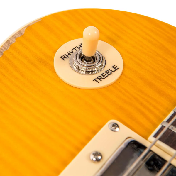 Guitarra Vintage Icon V100MRPGM LP Distressed Lemon Drop - Imagem 7