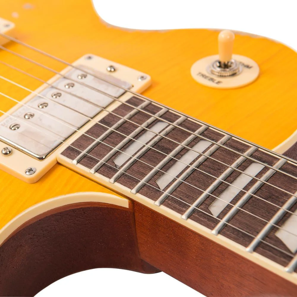 Guitarra Vintage Icon V100MRPGM LP Distressed Lemon Drop - Imagem 8