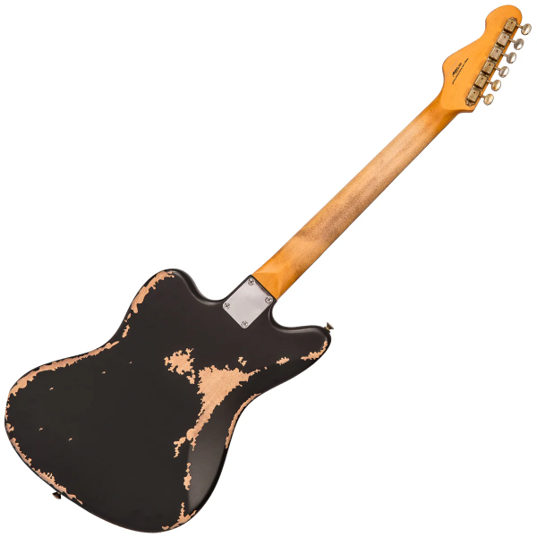 Guitarra Vintage Icon V65VMRBK Vibrato Jaguar - Black - Imagem 7