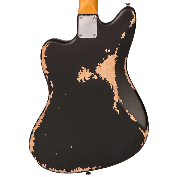 Guitarra Vintage Icon V65VMRBK Vibrato Jaguar - Black - Imagem 5