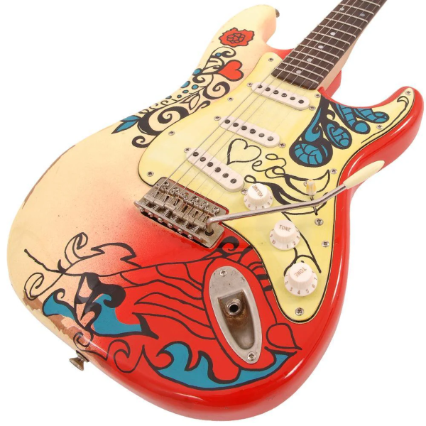 Guitarra Vintage Icon V6MRHDX Sig Strato Blug Summer Love - Imagem 5
