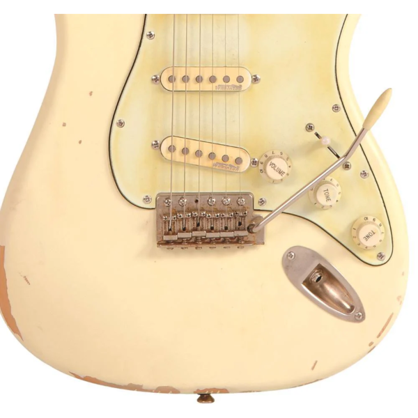 Guitarra Vintage Icon V6MRTBG Str Distressed Sig Thomas Blug - Imagem 5