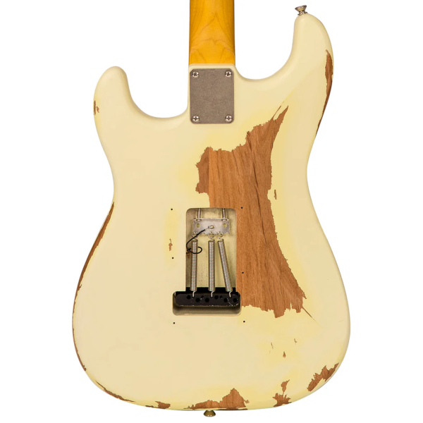 Guitarra Vintage Icon V6MRTBG Str Distressed Sig Thomas Blug - Imagem 6