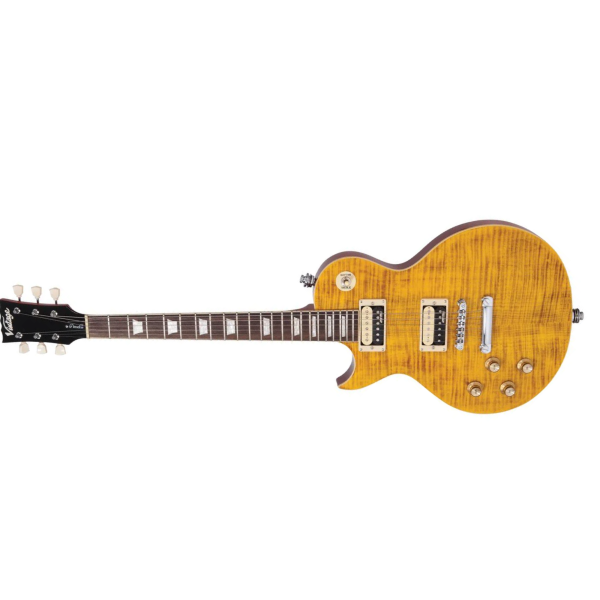 Guitarra Vintage Reissued LV100 AFD LP Canhota Paradise Ambar - Imagem 3