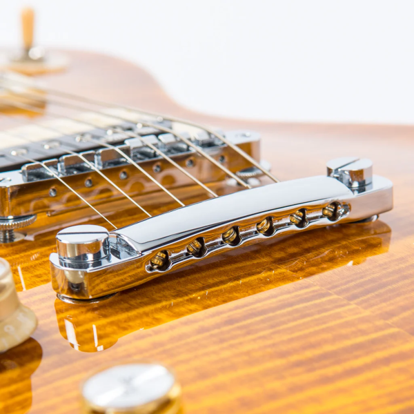 Guitarra Vintage Reissued LV100 AFD LP Canhota Paradise Ambar - Imagem 5
