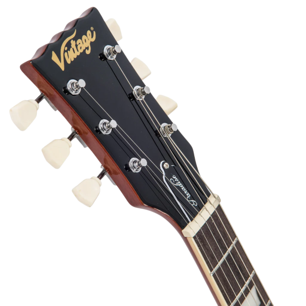 Guitarra Vintage Reissued LV100 AFD LP Canhota Paradise Ambar - Imagem 9