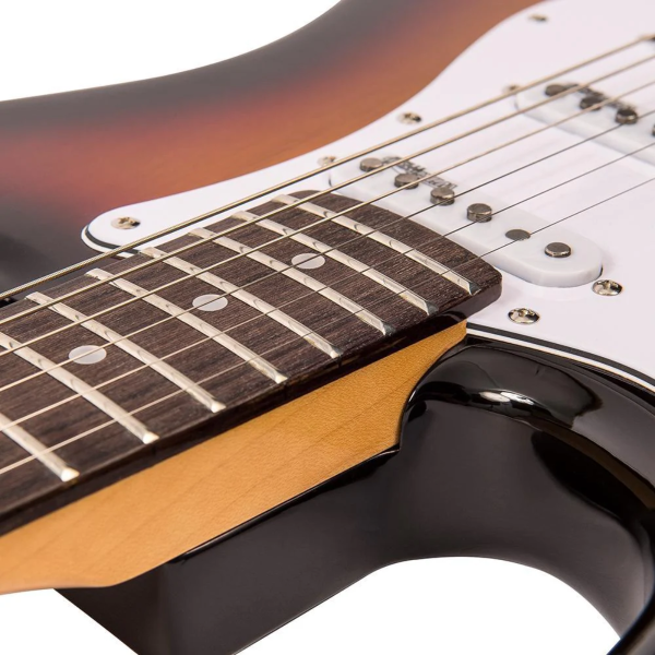 Guitarra Vintage Reissued LV6SSB Strato Canhoto Sunburst - Imagem 4