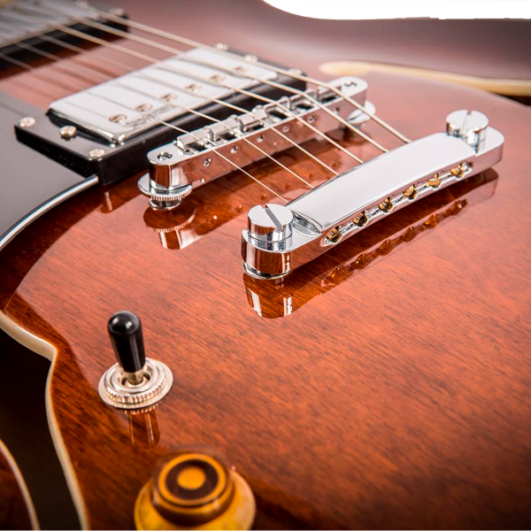 Guitarra Vintage Reissued LVSA500W Canhota Semi-acustica Natural WH - Imagem 3