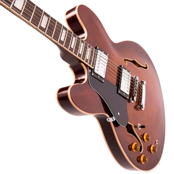 Guitarra Vintage Reissued LVSA500W Canhota Semi-acustica Natural WH - Imagem 5