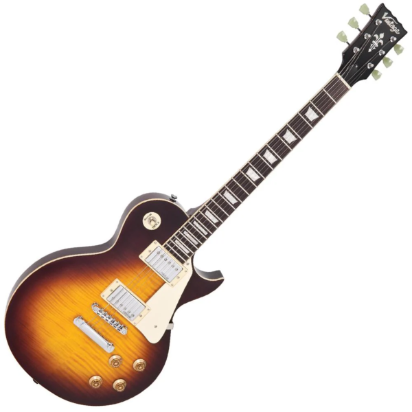 Guitarra Vintage Reissued V 100 IT LP Flamed Iced Tea - Imagem 2