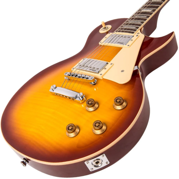 Guitarra Vintage Reissued V 100 IT LP Flamed Iced Tea - Imagem 5