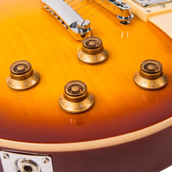 Guitarra Vintage Reissued V 100 IT LP Flamed Iced Tea - Imagem 8