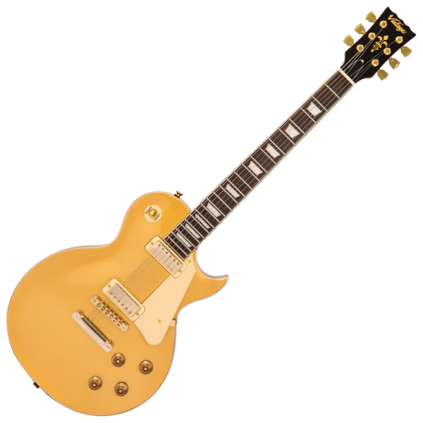Guitarra Vintage Reissued V 100 MGT LP Mini HB Gold Top - Imagem 2