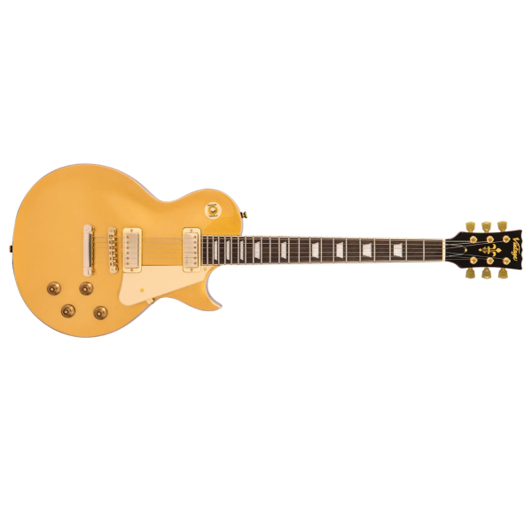 Guitarra Vintage Reissued V 100 MGT LP Mini HB Gold Top - Imagem 3