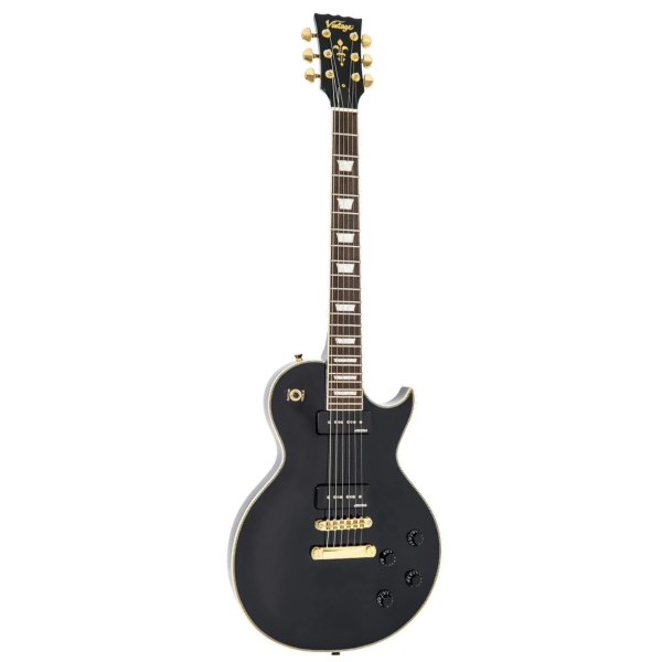 Guitarra Vintage Reissued V 100 PBB LP 2W90 Gold Hard Gloss Black