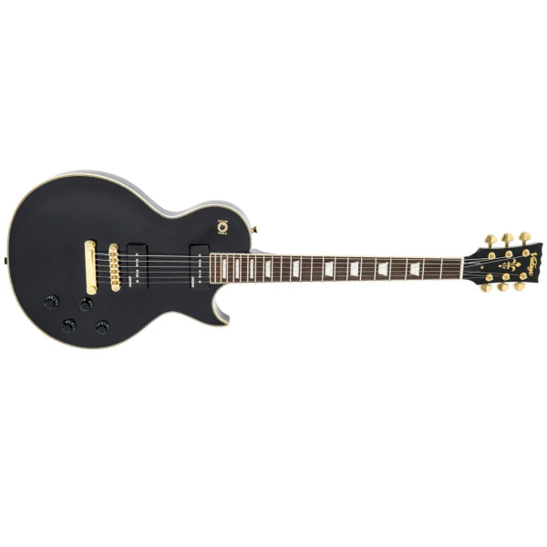 Guitarra Vintage Reissued V 100 PBB LP 2W90 Gold Hard Gloss Black - Imagem 3