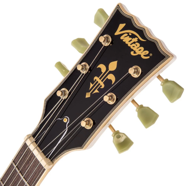 Guitarra Vintage Reissued V100 AW LP Gold H/W Artic White - Imagem 9
