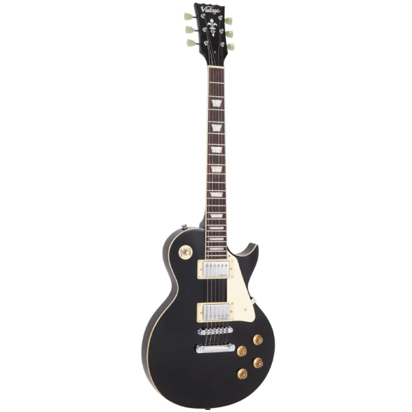 Guitarra Vintage Reissued V100 BLK LP Black
