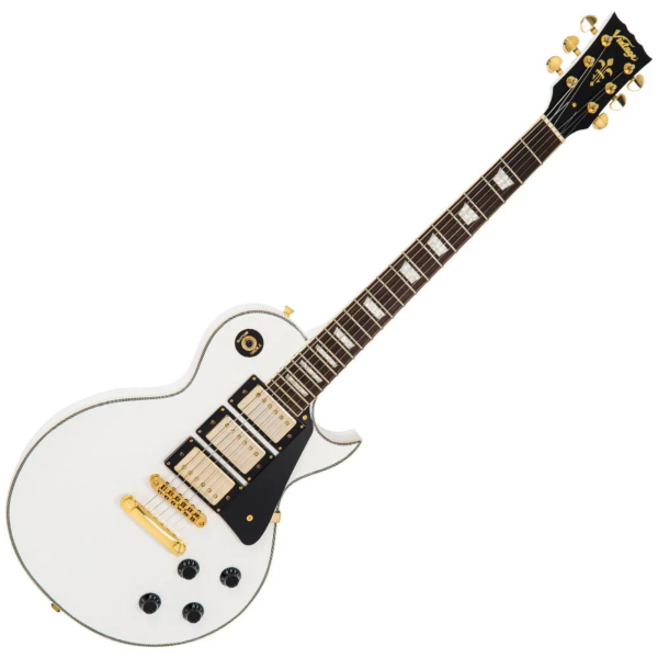 Guitarra Vintage Reissued V1003 AW LP arctic White - Imagem 8