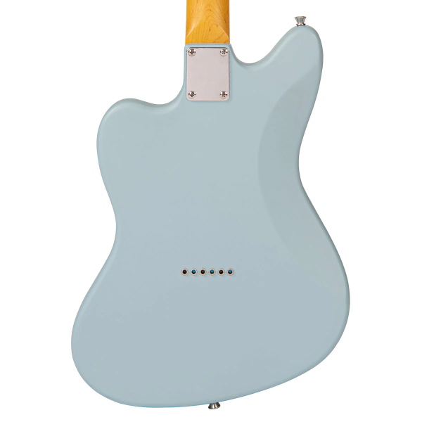 Guitarra Vintage Reissued V65HBL Jaguar Hardtail Satin Blue - Imagem 3