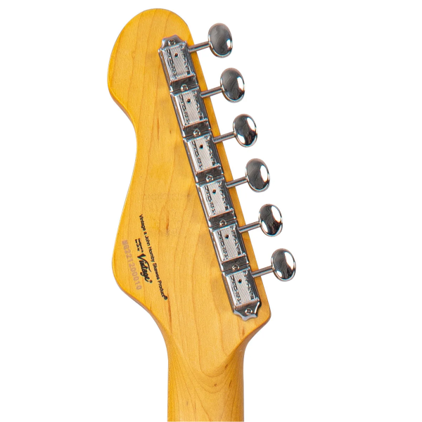 Guitarra Vintage Reissued V65HBL Jaguar Hardtail Satin Blue - Imagem 5