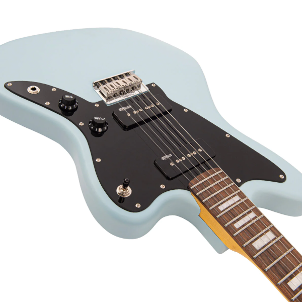 Guitarra Vintage Reissued V65HBL Jaguar Hardtail Satin Blue - Imagem 7