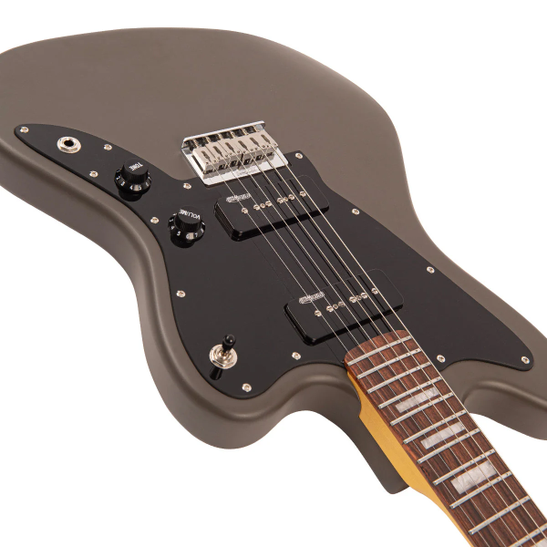 Guitarra Vintage Reissued V65HGY Jaguar Hardtail Satin Grey - Imagem 3