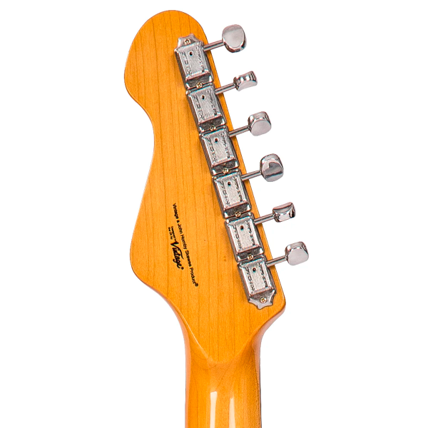 Guitarra Vintage Reissued V65VBK Jaguar Vibrato gloss Black - Imagem 2